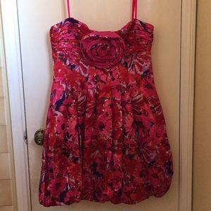 Floral BCBG strapless dress (NWT)